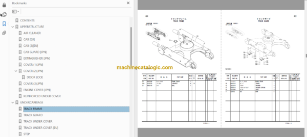 Hitachi ZX135USL-3 Forest Machine Full Parts Catalog