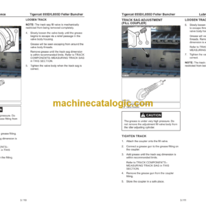 Tigercat 855D, L855D Feller Buncher Service Manual (85512001 – 85513000)