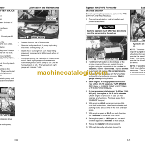 Tigercat 1065, 1075 Forwarder Service Manual (10650101 – 10650300)