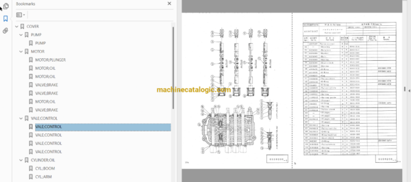 Hitachi UH025,UH025M,UH031,UH031M Hydraulic Excavator Full Parts Catalog