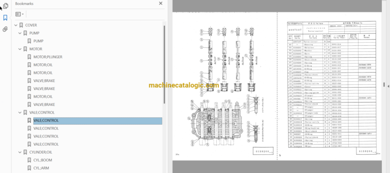 Hitachi UH025,UH025M,UH031,UH031M Hydraulic Excavator Full Parts Catalog