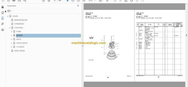 Hitachi ZX225USRLC-6 Series Hydraulic Excavator Full Parts Catalog