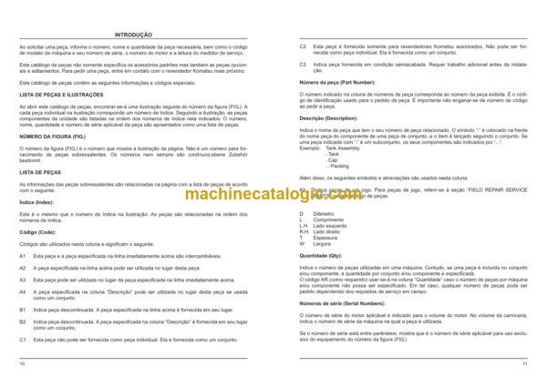 Komatsu PC200-10MO Hydraulic Excavator Parts Book (DBCF0001 and up)