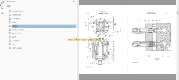 Hitachi UH23,UH261 Hydraulic Excavator Full Parts Catalog