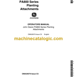 John Deere PA800 Series Planting Attachments Operator's Manual (OMA29579)