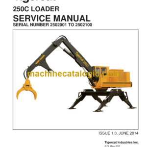 Tigercat 250C Loader Service Manual (2502001 - 2502101)