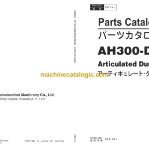 Hitachi AH300-D Articulated Dump Truck Parts Catalog