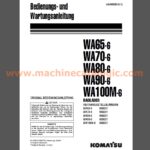 Komatsu WA65-6, WA70-6, WA80-6, WA90-6, WA100M-6 RADLADER Bedienungs- und Wartungsanleitung Deutsch
