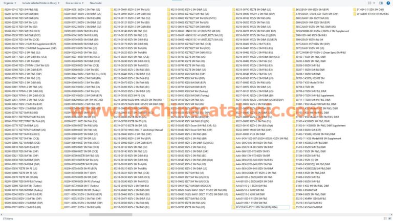 Kawasaki Construction Machinery Parts Catalog PDF Model Index