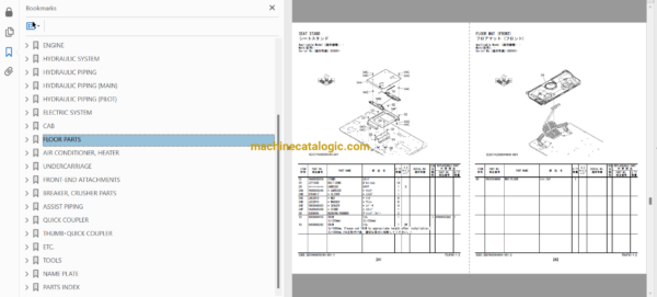 Hitachi ZX210LC-7H Parts Catalog