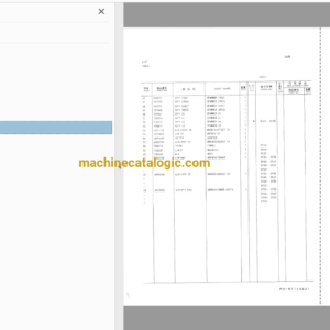 Hitachi UH30 Hydraulic Excavator Full Parts Catalog