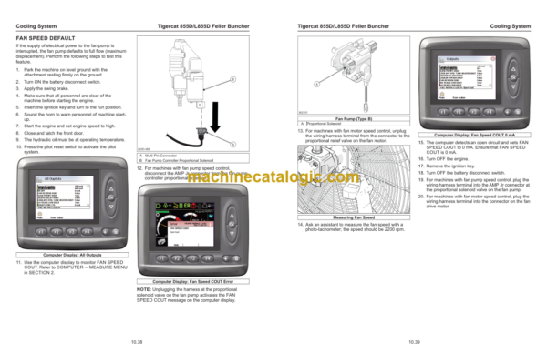 Tigercat 855D, L855D Feller Buncher Service Manual (85522001 - 85523000)