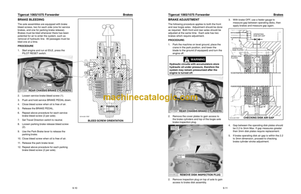 Tigercat 1065, 1075 Forwarder Service Manual (10750101 - 10750300)