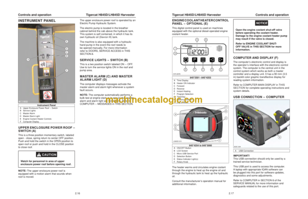 Tigercat H845D, LH845D Harvester Service Manual (84582501 - 84583000)