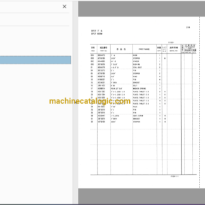 Hitachi EX120-5X Excxavator Full Parts Catalog