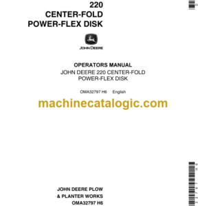 John Deere 220 Center-Fold Power-Flex Disk Operator's Manual (OMA32797)