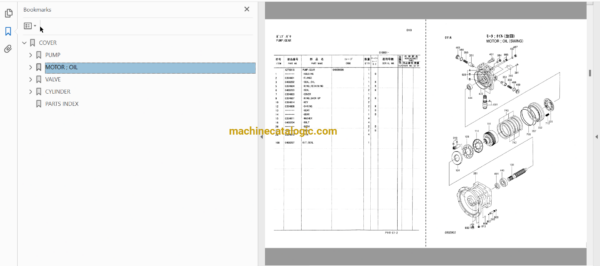 Hitachi ZX230,ZX230LC,ZX240H,ZX240LCH,ZX240K,ZX240LCK Excavator Full Parts Catalog