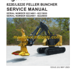 Tigercat 822E/L822E Feller Buncher Service Manual (82214001–82215000)