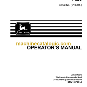 John Deere F620 ZTRAK Front Mower Operator's Manual (OMM139734L8)