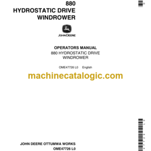 John Deere 880 Hydrostatic Drive Windrower Operator's Manual (OME47726)