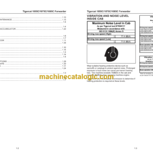 Tigercat 1055C, 1075C, 1085C Forwarder Service Manual (10551001 – 10551500)