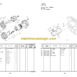 Hitachi V3307-DI-T-E3B-WLTC2 Engine Parts Catalog