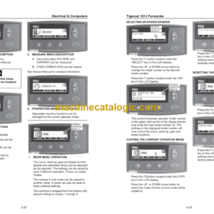 Tigercat 1014 Forwarder Service Manual (10140101 – 10140500)