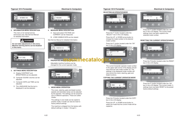 Tigercat 1014 Forwarder Service Manual (10140101 - 10140500)