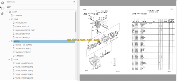 Hitachi ZX160LC Excavator Full Parts and Engine Parts Catalog