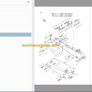 Hitachi EX700,EX700H Hydraulic Excavator Full Parts Catalog