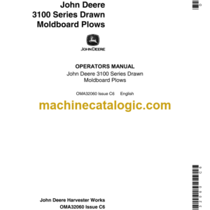 John Deere 3100 Series Drawn Moldboard Plows Operator's Manual (OMA32060)