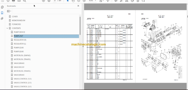 Hitachi ZX230,ZX230LC,ZX240H,ZX240LCH,ZX240K,ZX240LCK,ZX250,ZX250LC,ZX250LCN Excavator Full Parts Catalog