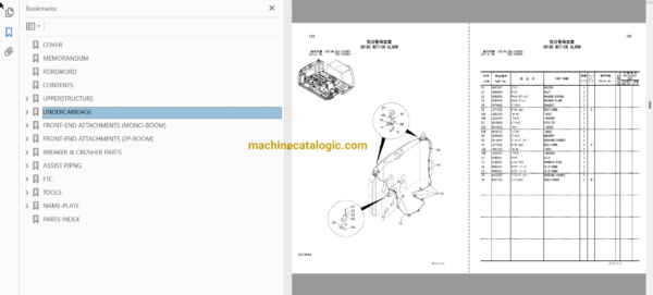 Hitachi ZX160LC-3 Hydraulic Excavator Full Parts Catalog