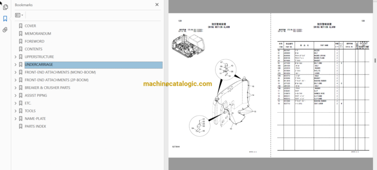 Hitachi ZX160LC-3 Hydraulic Excavator Full Parts Catalog
