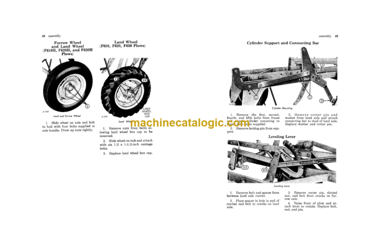 John Deere F610, F610H F620, F620H F630 and F630H Drawn Moldboard Plows Operator's Manual (OMA12322)