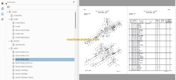 Hitachi ZW180 Wheel Loader Full Parts and Engine Parts Catalog