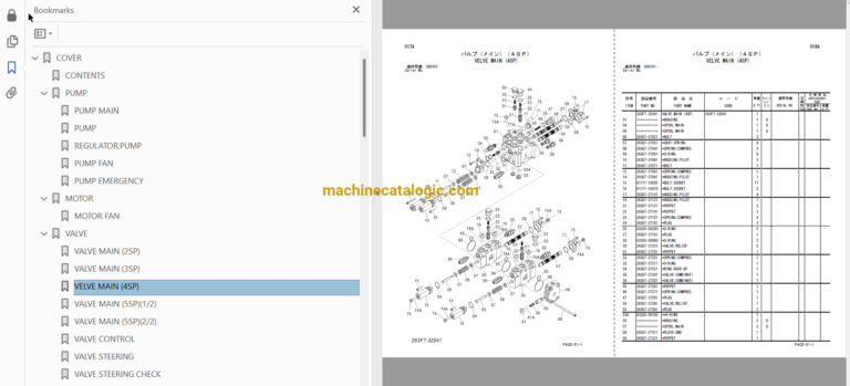 Hitachi ZW180 Wheel Loader Full Parts and Engine Parts Catalog