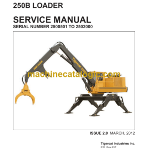 Tigercat 250B Loader Service Manual (2500501 - 2502000)