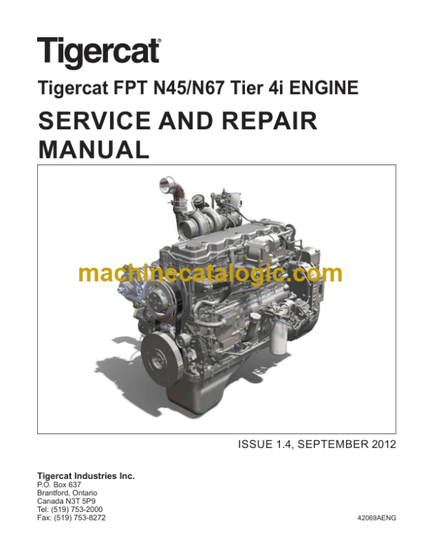 Tigercat FPT N45, N67 Tier 4i Engine Service and Repair Manual (42069A)