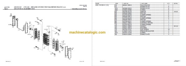 Hitachi LX145E-2 Wheel Loader Full Parts Catalog