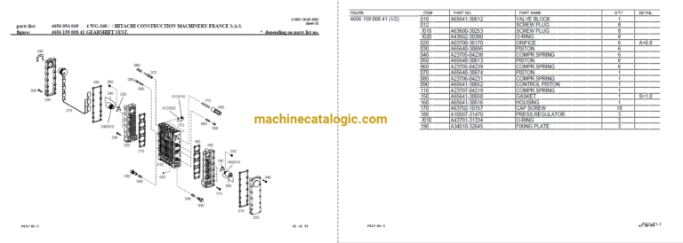 Hitachi LX145E-2 Wheel Loader Full Parts Catalog