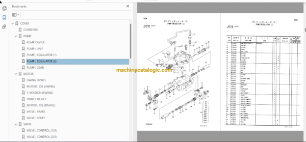 Hitachi ZX240-3,ZX240LC-3,ZX250H-3,ZX250LCH-3,ZX250K-3,ZX250LCK-3 Hydraulic Excavator Full Parts Catalog