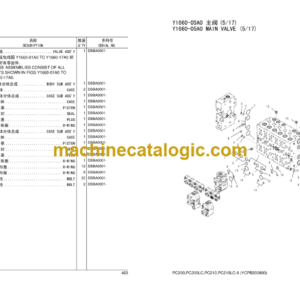 Komatsu PC200-8, PC200LC-8, PC210-8, PC210LC-8 Hydraulic Excavator Parts Book (DBBA0001, DBBD0001, DBBE0001, DBBF0001 and up)