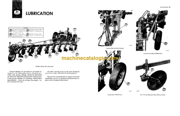 John Deere F365H and F375H Series Power-Reset Drawn Moldboard Plows Operator's Manual (OMA16016)