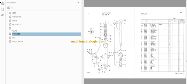 Hitachi EX120K-2 Excavator Full Parts Catalog