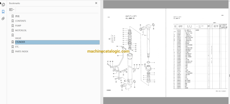 Hitachi EX120K-2 Excavator Full Parts Catalog