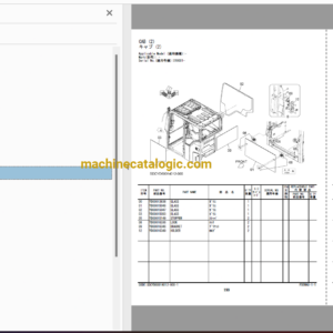 Hitachi ZX75US-7 Hydraulic Excavator Full Parts and Engine Parts Catalog