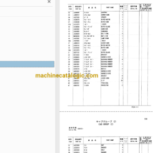 Hitachi CX350 Hydraulic Dragline Full Parts Catalog