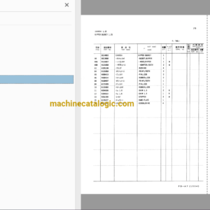 Hitachi EX400 Excavator Full Parts Catalog