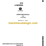 John Deere 910 V-RIPPER Operator's Manual (OMA50545)